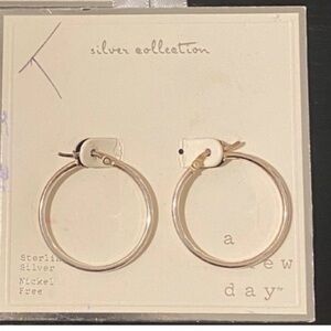 A New Day Sterling  Silver Hoop Earrings